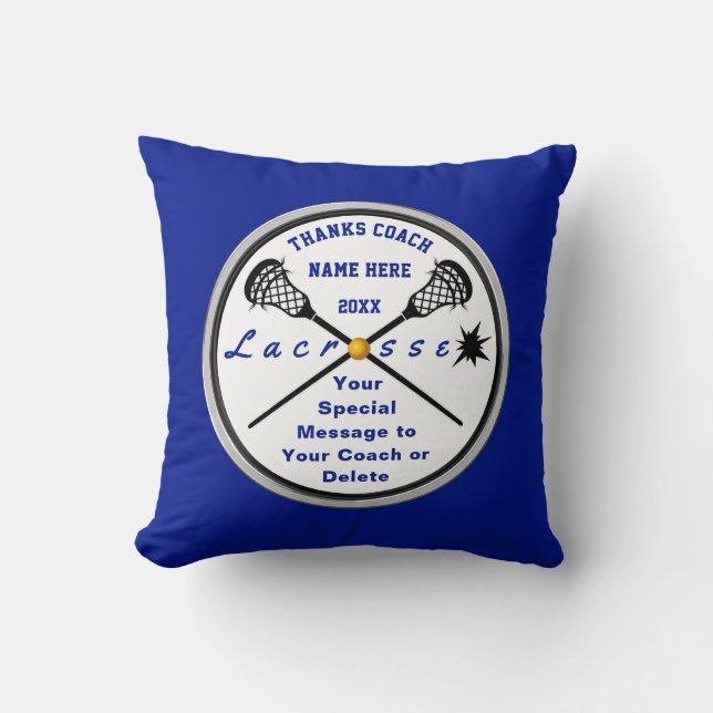 Lacrosse Coach Gifts, gepersonaliseerd, spelers, c Kussen (Voorkant)