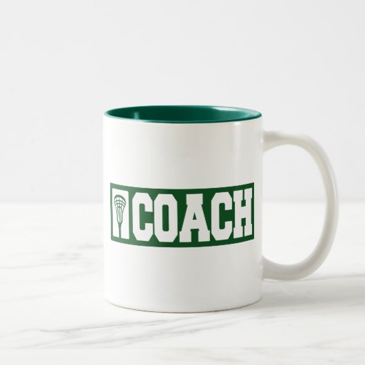 Lacrosse Coach - groen Tweekleurige Koffiemok (Rechts)