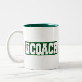 Lacrosse Coach - groen Tweekleurige Koffiemok (Links)