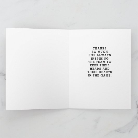 Lacrosse Coach Hartelijk dank Bedankkaart (Binnen)