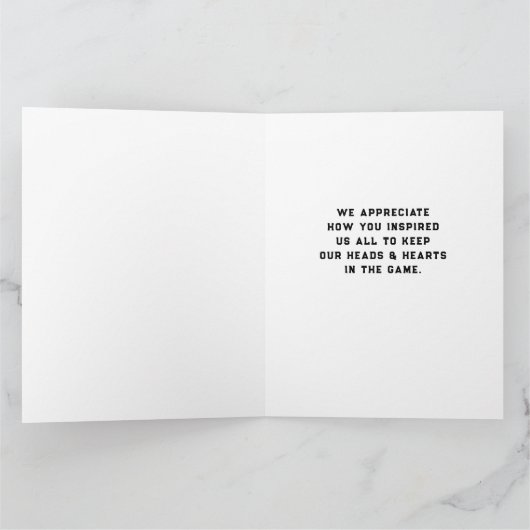 Lacrosse Coach Hartelijk dank Bedankkaart (Binnen)