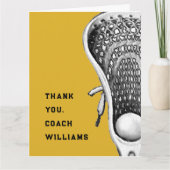 Lacrosse Coach Hartelijk dank Bedankkaart (Voorkant)