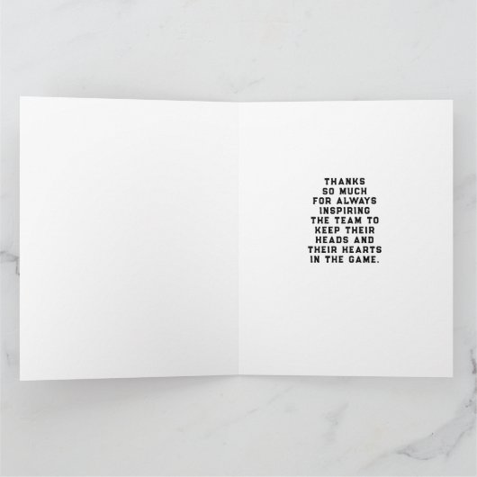 Lacrosse Coach Hartelijk dank Bedankkaart (Binnen)