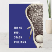 Lacrosse Coach Hartelijk dank Bedankkaart (Voorkant)