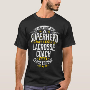 Lacrosse Coach Idee Professionele Superheld Lacros T-shirt