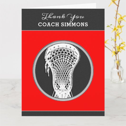 Lacrosse Coach Kaart (Gele Bloem)