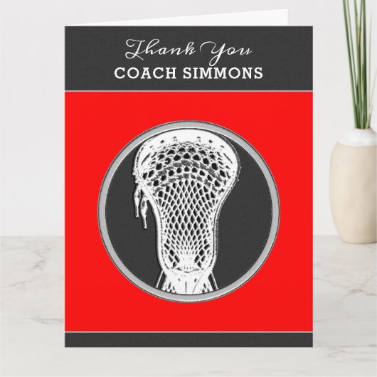 Lacrosse Coach Kaart (Voorkant)