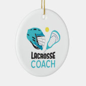 Lacrosse Coach Keramisch Ornament (Rechts)