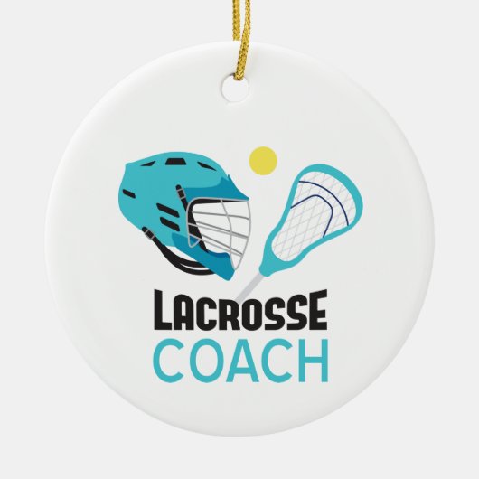 Lacrosse Coach Keramisch Ornament (Voorkant)