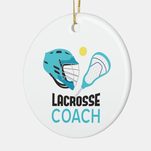 Lacrosse Coach Keramisch Ornament (Links)