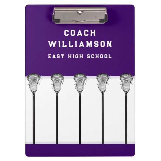 Lacrosse Coach Klembord (Voorkant)