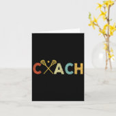  Lacrosse Coach Lacrosse Team Coach Retro Kaart (Gele Bloem)