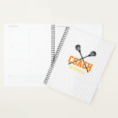 Lacrosse Coach Net Sport Team Kleuren Naam Planner (Display)
