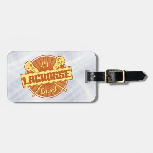 Lacrosse Coach Oranje gele bagage Bagagelabel (Voorkant horizontaal)