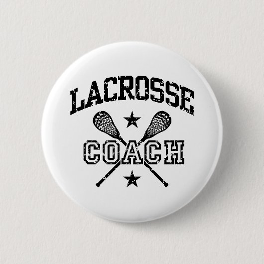 Lacrosse Coach Ronde Button 5,7 Cm (Voorkant)