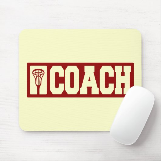 Lacrosse Coach - rood Muismat (Met muis)