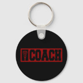 Lacrosse Coach - rood Sleutelhanger (Voorkant)