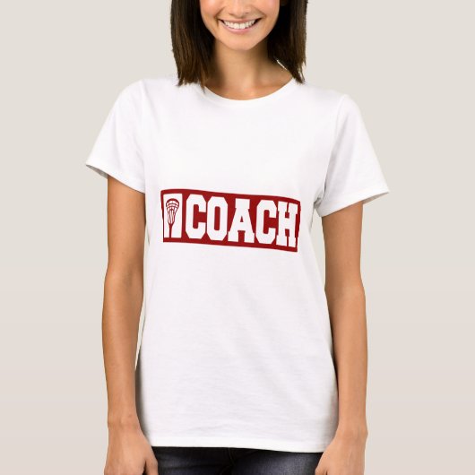 Lacrosse Coach - rood T-shirt (Voorkant)