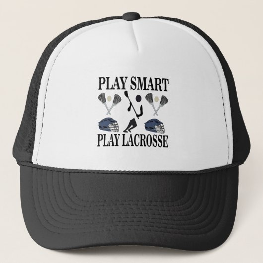 Lacrosse Coach Speler Team Sporten Trucker Pet (Voorkant)