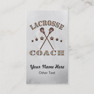 Lacrosse Coach Steampunk Gepersonaliseerd Visiteka Visitekaartje