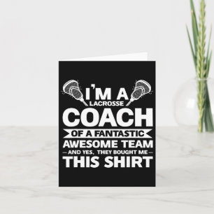 Lacrosse Coach van een Tastisch Team Lacrosse Coac Kaart