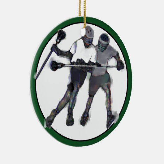 Lacrosse Collectible Keramisch Ornament (Rechts)