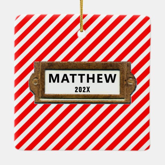 Lacrosse Collectible Keramisch Ornament (Achterkant)