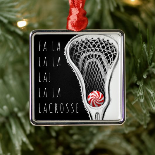 Lacrosse Collectible Kerstmis Metalen Ornament (Boom)