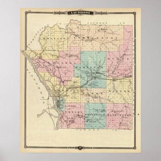 Lacrosse County, Wisconsin Poster (Voorkant)
