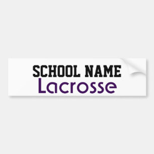 Lacrosse - Creëer Uw eigen schoolgeest Bumpersticker