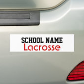 Lacrosse - Creëer Uw eigen schoolgeest Bumpersticker (Op auto)