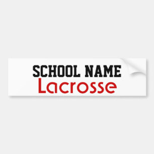 Lacrosse - Creëer Uw eigen schoolgeest Bumpersticker