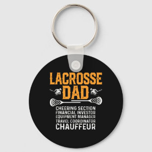 Lacrosse Dad Cheering Section Financieel Investor Sleutelhanger