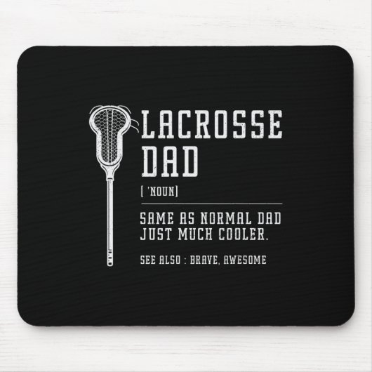 Lacrosse Dad Daddy Quote Definitie Mannen Muismat (Voorkant)