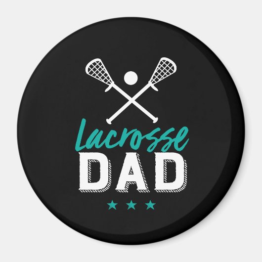 Lacrosse Dad Proud Vader van het Kind van de Spele Magneet (Voorkant)
