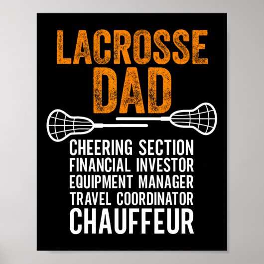 Lacrosse Dad Speler Juichende Sectie Grappige Vade Poster (Voorkant)