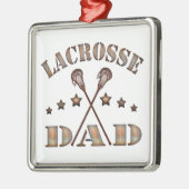Lacrosse Dad Steampunk Style Metalen Ornament (Links)