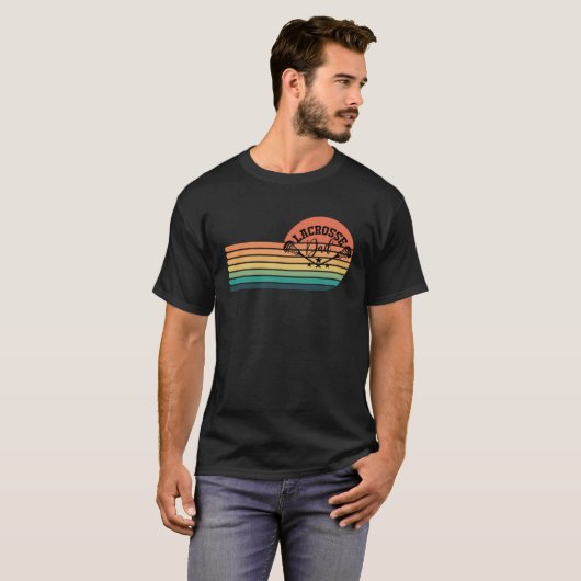 Lacrosse Dad Sunset Rainbow T-shirt (Voorkant volledig)