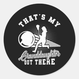 Lacrosse Dat is mijn kleindochter daar opa Ronde Sticker