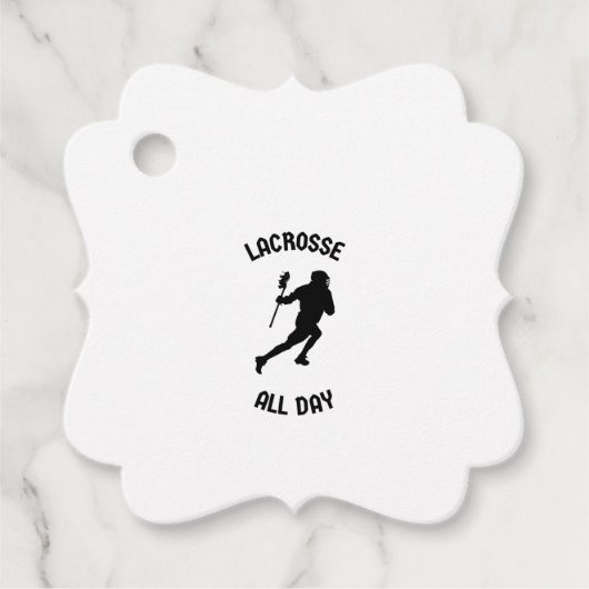 Lacrosse de hele dag bedankjes labels (Voorkant)