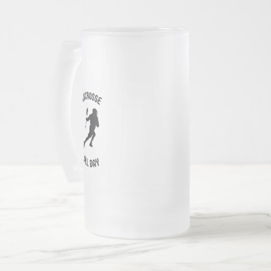 Lacrosse de hele dag matglas bierpul (Voorkant links)