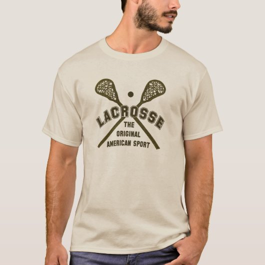 Lacrosse de Originele Amerikaanse Sport T-shirt (Voorkant)