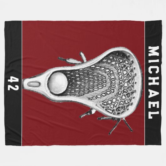 Lacrosse Decor Fleece Deken (Voorkant (Horizontaal))
