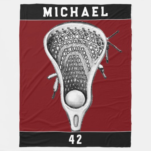 Lacrosse decoratie fleece deken (Voorkant)