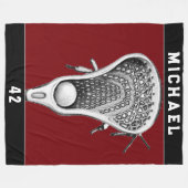 Lacrosse decoratie fleece deken (Voorkant (Horizontaal))