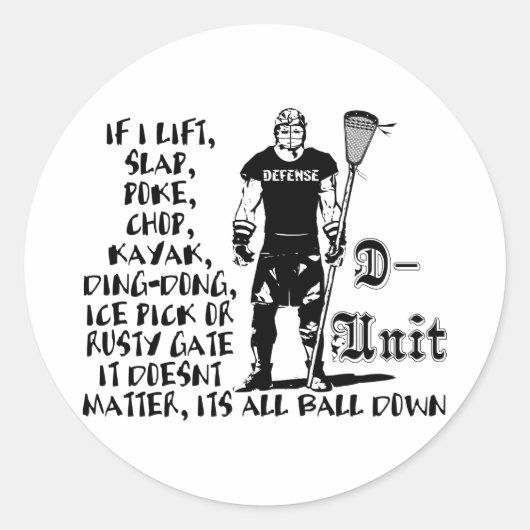 Lacrosse Defense DUnit Checkspsd Sticker (Voorkant)