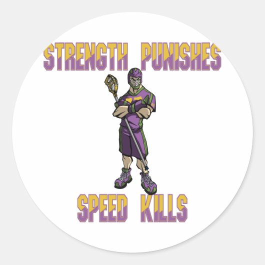 Lacrosse Defense SP Paarse Sticker (Voorkant)