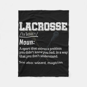 Lacrosse Definitie Voor Sportteam Lax Player Fleece Deken