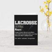 Lacrosse Definitie Voor Sportteam Lax Player Kaart (Gele Bloem)
