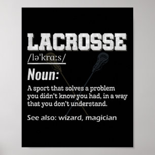 Lacrosse Definitie Voor Sportteam Lax Player Poster